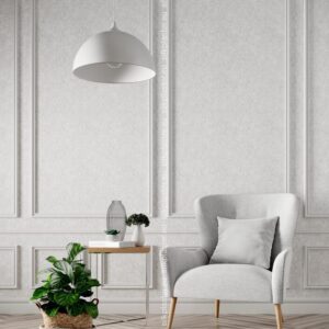 Silk Plaster Ecoline 752 soft beige decorative coating with silver accents