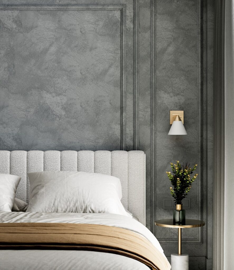 Silk Plaster Nappa Trowel colour Br9 - suede-effect decorative coating applied on interior wall