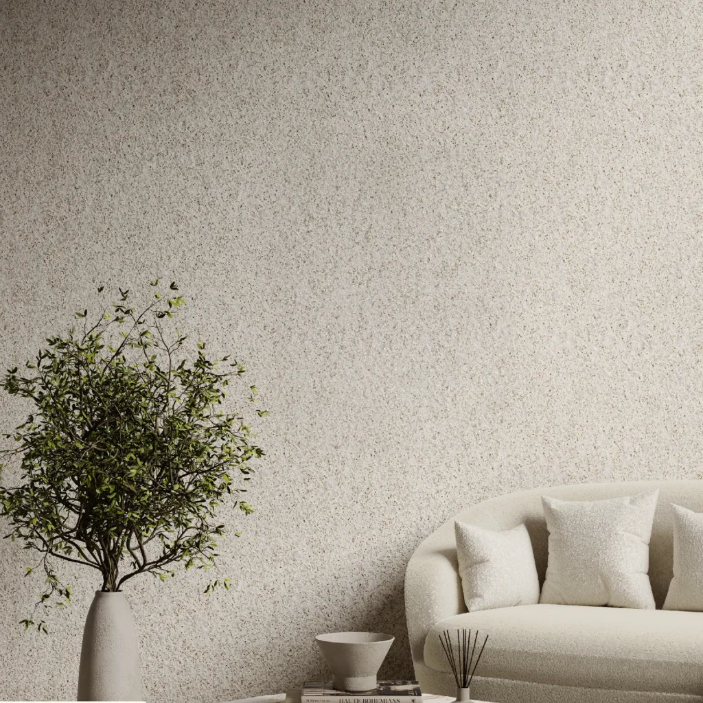 Silk Plaster liquid wallpaper textured finish in warm neutral tone