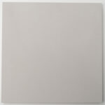 Marmorino Carrara sample tile in pale warm grey, smooth matt lime plaster finish