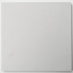 Marmorino Carrara sample tile in soft off-white with a lightly sanded lime plaster surface