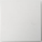 Marmorino Carrara sample tile in bright white, smooth matt finish with faint trowel marks