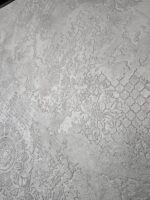 Travertino Naturale decorative lime plaster with ornamental relief pattern — Silk Plaster