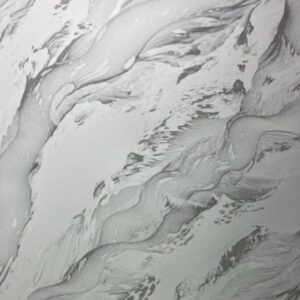 Marmorino Carrara white Venetian plaster wall with grey marble veining