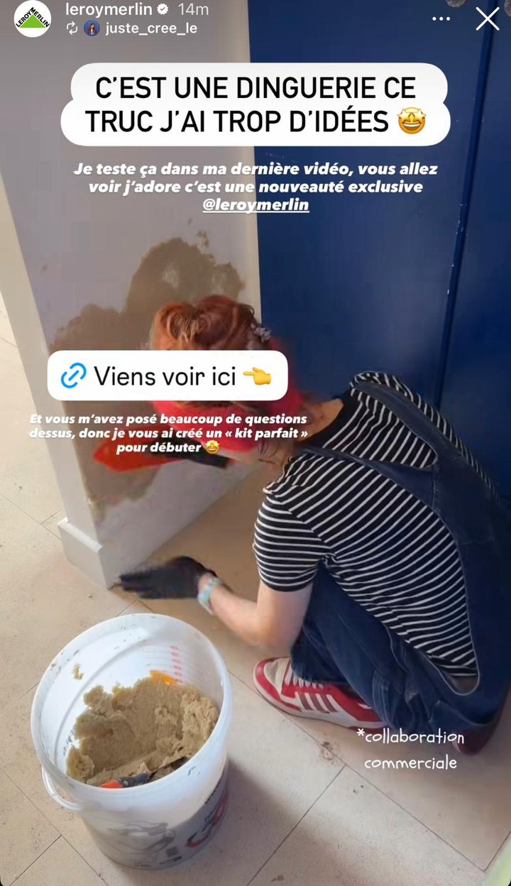 Leroy Merlin Instagram story: c'est une dinguerie ce truc, j'ai trop d'idées